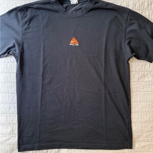 Nike ACG Black Short-Sleeve Tee with Small Orange ACG Patch